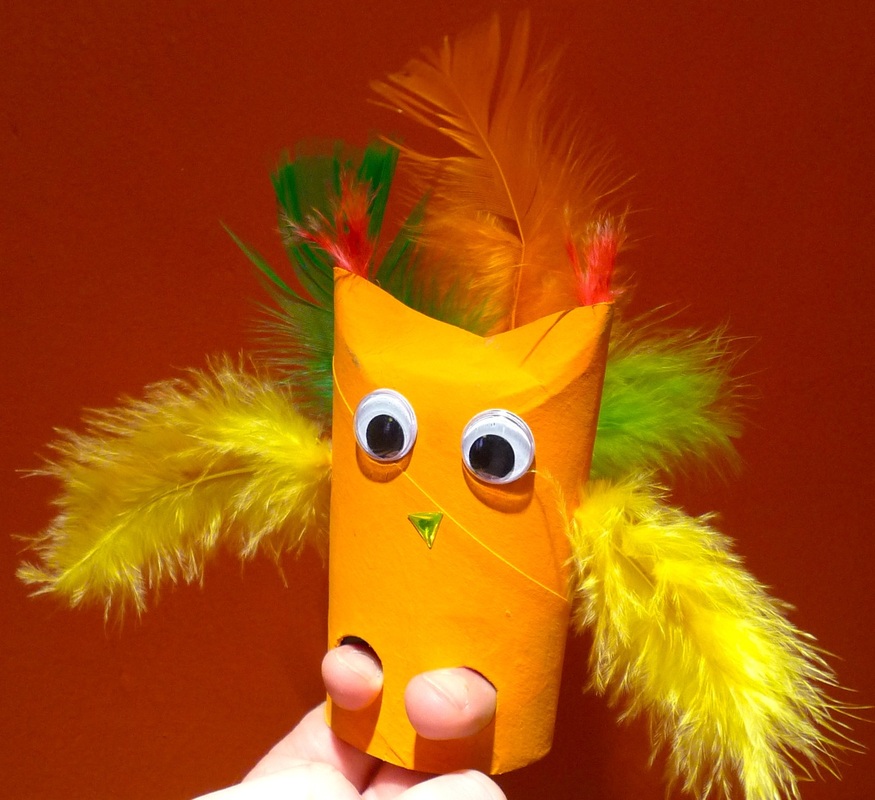Loo roll crafts: finger puppet