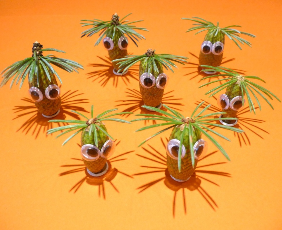 Baby pine cone monsters